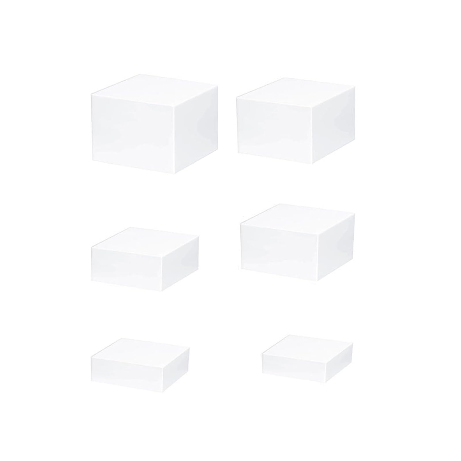 Set di vassoi da portata in acrilico bianco, espositore per buffet, decorazione per dessert, organizer per torte nuziali, per uso domestico commerciale, 6 pezzi