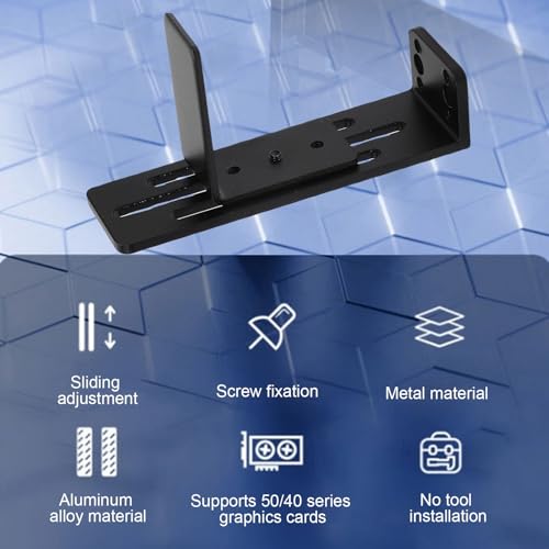 Soporte para tarjeta gráfica ajustable de aluminio miniatura 2