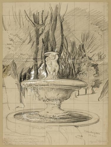 Impression sur toile Fontaine Putti par Hans Thoma décoration murale salon moderne 60x90cm