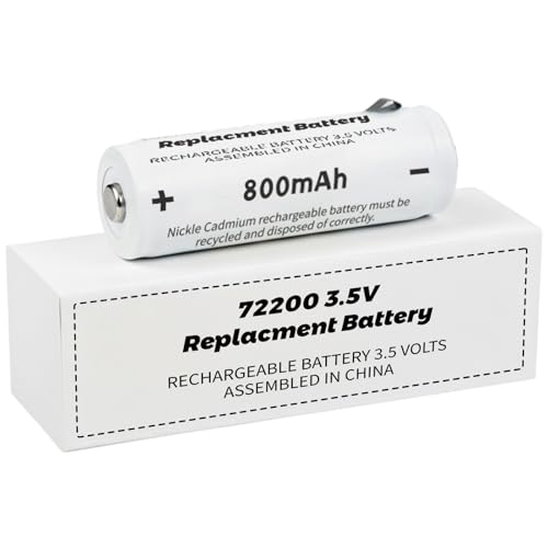 Yingsholdia Replacement for Welch Allyn 72200 Battery | Compatible with 60835, 71000, 71670 Handles | 3.5V 800mAh Ni-Cd Rechargeable Battery
