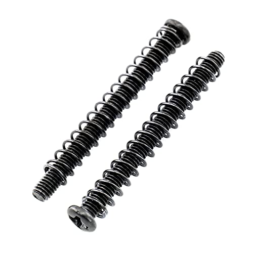 Musiclily Pro Metric M3X35mm Steel Saddle Intonation Screws and Springs Set for Imported Electric Guitar Bass Bridge Black (Set of 6) - Image 3