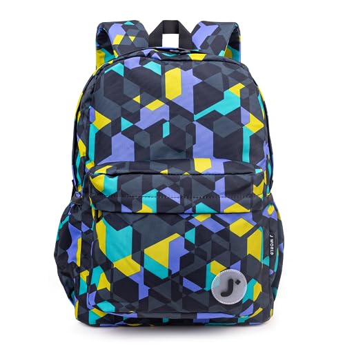 Image of J World Oz Middle School Backpack for Kids. Cute Laptop Bookbag for Girls Boys, Cubes