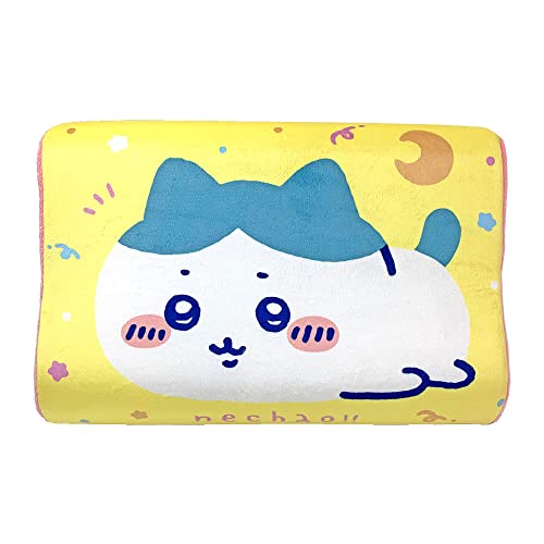 かわいくて癒される ちいかわ 低反発まくら 約24×35×8cm ハチワレ うさぎ 寝具 公式 グッズ (ハチワレ)