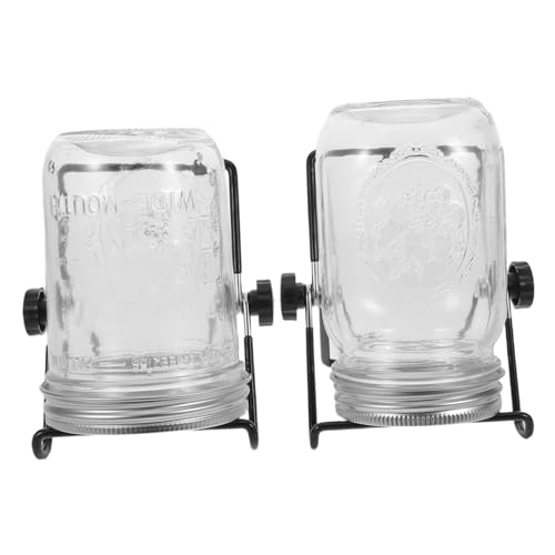 Parliky 2 Set Kit Barattoli Germogliatori in Acciaio Resistente Coperchi Filtranti e Supporti Set Multifunzionale per Germinazione Fermentazione e Conservazione Germogli Facile da Usare