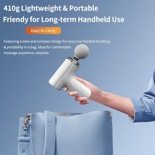 Image of Body Back Massage Gun Deep Tissue, Powerful Percussion Muscle Massager with 6 Speeds Adjustable, Type-C & Mini Massage Gun for Body Massage, Pain Relief, Fitness Recovery