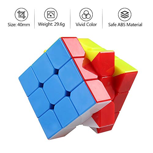 Image of The Flyers Bay High Stability Stickerless-3X3X3 Speed Cube, Multicolor 168 1200 Months for Kids
