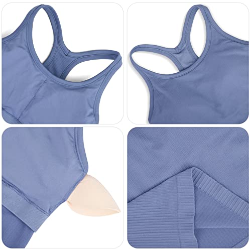 Image of sphinx cat Womens Ribbed Workout Crop Tops with Built in Bra Yoga Racerback Tank Top Slim Fit