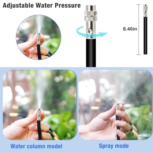 Image of HASTHIP Automatic Garden Watering System - Slow Drip Irrigation Kit with Tee Connector - Garden Water Dripper for Plants with 15M Long Drip Water Pipe - Outdoor Lawn & Garden Watering Equipment