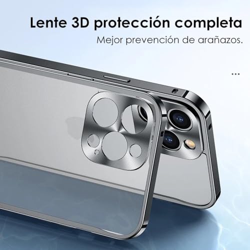 Coque antichoc iPhone 16 Pro Max aluminium noire et protection objectif - 6
