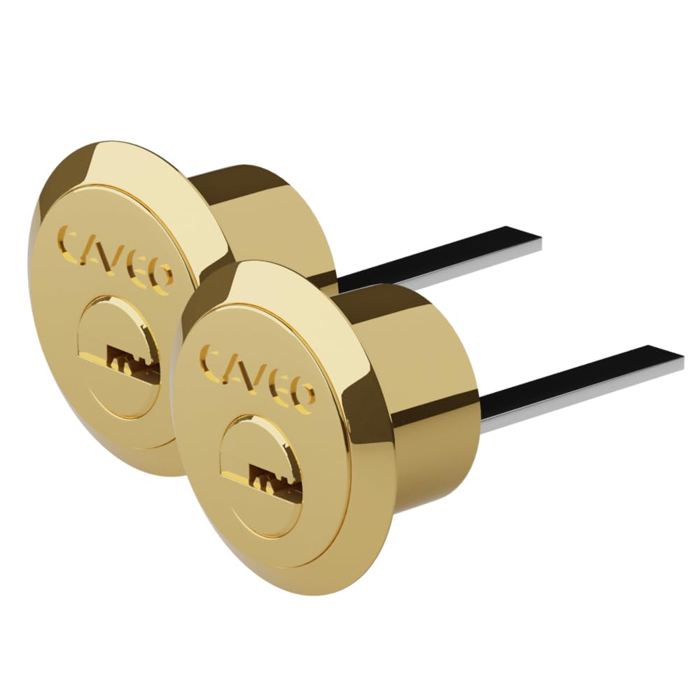 Caveo Dimple Rim Cylinder Keyed Alike Pair PB