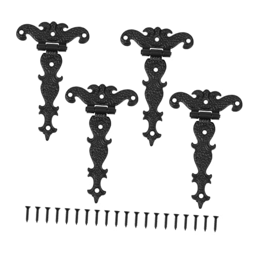 FIXOSHEE 4個 レトロヨーロピアンスル木箱用装飾ヒンジ 耐久性高く簡単取付け 木箱アクセサリー インテリア向け欧州風製