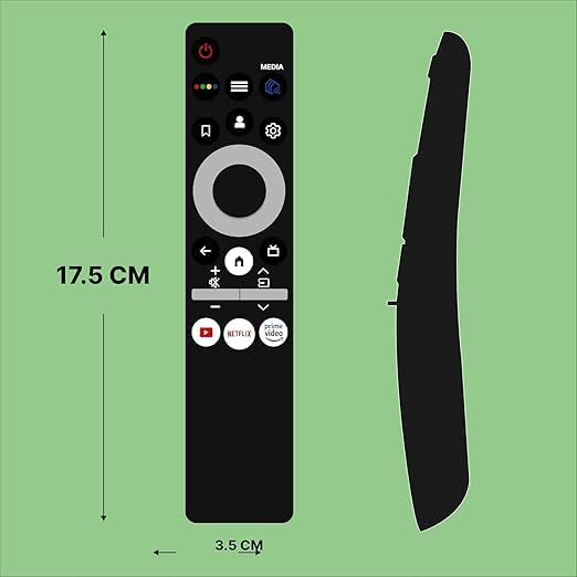 Image of Compatible of Haier Bezel Less Tv Remote Original HTR-U29A Model Suitable to LE43K6600SG Hot Keys Netflix, YouTube and Prime Video - Use for LCD LED OLED QLED UHD 4K Android TV