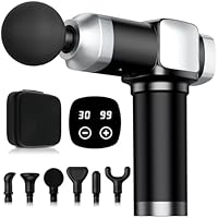CAMEFER Deep Tissue Massage Gun, Portable Percussion Electric Muscle Massager for Pain Relief, Handheld Massagers with 30 Speeds & 6 Attachments for Back and Neck, Gifts for Men Women