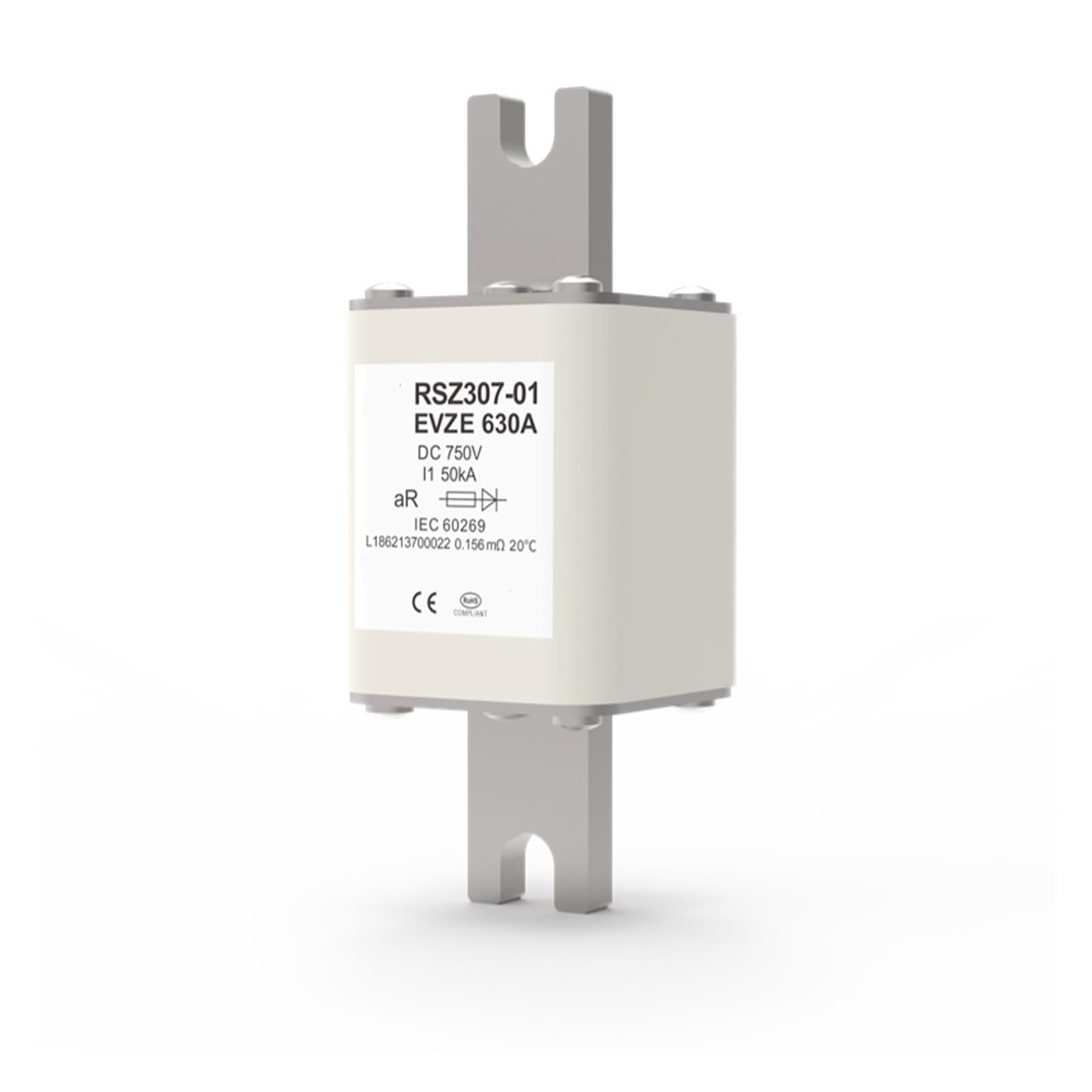 Bezpieczniki DC wysokiego napięcia RSZ307-01-EVLH-400A 500A 630A 750V do ładowarki EV, bezpiecznik słoneczny