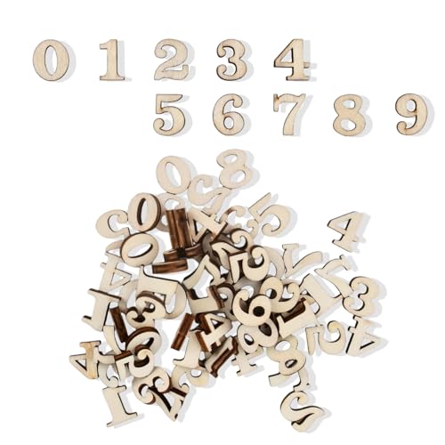 fKiZanthene Lettres en Bois pour Loisirs Creatifs Lot de 200 Lettres ABC Brutes à Peindre et Coller DIY Decoration Maison Projets Artistiques Usage Interieur...