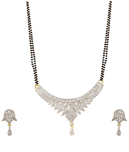 YouBella American Diamond Gold Plated Mangalsutra with Chain and Earrings for Women (Style 3) (B07P5KZSRL) Amazon Price History, Amazon Price Tracker