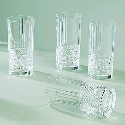 Image of bellemax 300 ML Premium Juice Glasses Drinking Glasses,Highball Lead-Free Glasses,Tumblers for Water,Juice,Beer,Cocktail and Mixed Drinks - 6 Pieces,Transparent (BM-03)
