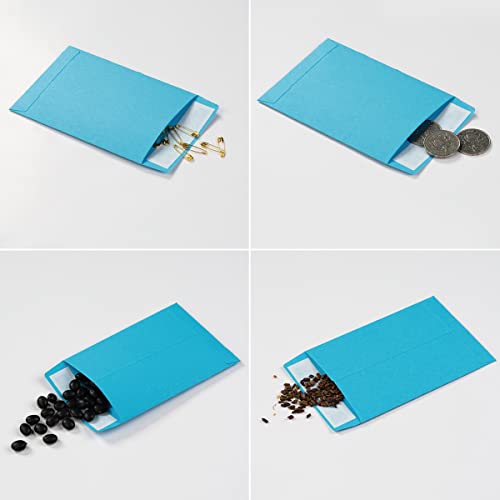 100 Pack Seed Envelopes Self-Adhesive Small Coin Envelopes Seed Storage Packets For Garden, Office Or Wedding Gift (Colorful, 3 1/4 ×4 1/2 Inches) #TOP5
