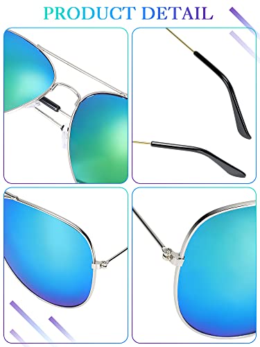 Weewooday 25 Pairs Polarized Round Retro Oversized Vintage Sunglasses for Women & Men with Metal Frame3