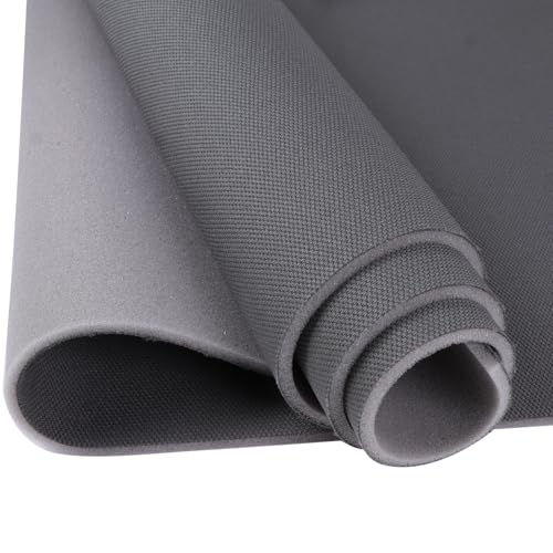 SBWLKJ Headliner Fabric Mesh Type 60" W×45" L with Foam Backing Headliner Material Car Roof Upholstery Fabric for Automotive Truck RV Boat Home Replacement DIY, Dark Gray