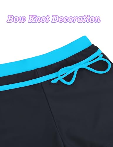 Image of Girls Swimsuits 2 Piece Summer Boyshort Bathing Suit Rash Guard Swimwear for Kids Child Beach with Sun Protection