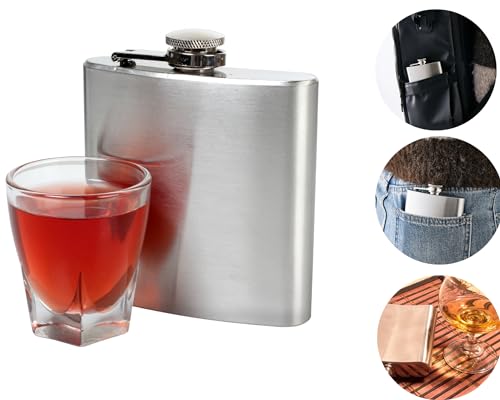 Cantil de Bolso Inox Porta Bebida Whisky Vodca 8oz 230Ml