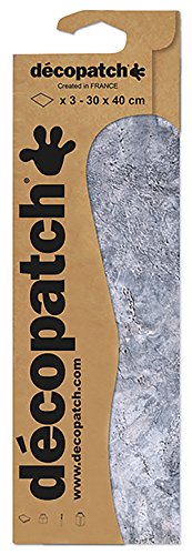 Clairefontaine ES Décopatch C791C - Una funda de 3 hojas de papel impreso (30 x 40 cm), color hormigón