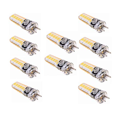 WELSUN GY6.35 - Lampadina alogena a LED, 3 Watt, 12 V AC/DC 3000 K / 6000 K G6.35 / GY6.35, a Base bi-Pin, 20 W, equivalente (Confezione da 10) Bianco Caldo