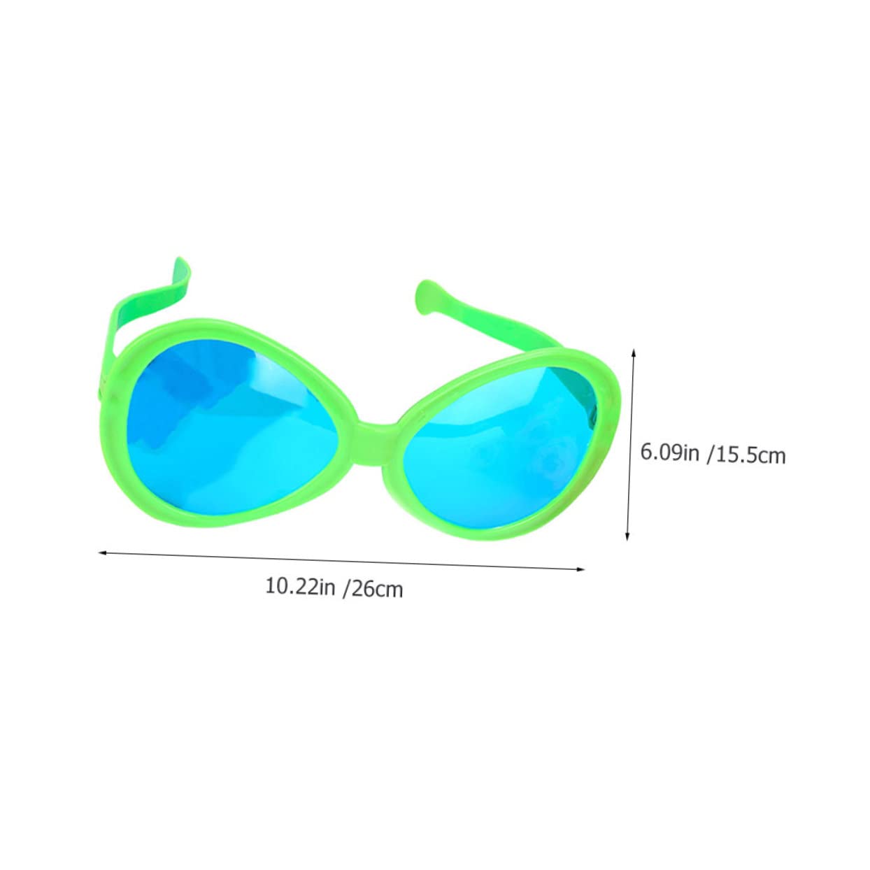 GAROZATION Funny Party Sunglasses 4pcs Plastic Oversized Round Sunglasses Wacky Glasses Photo Booth Props Adult Size for Party Costumes Random Color