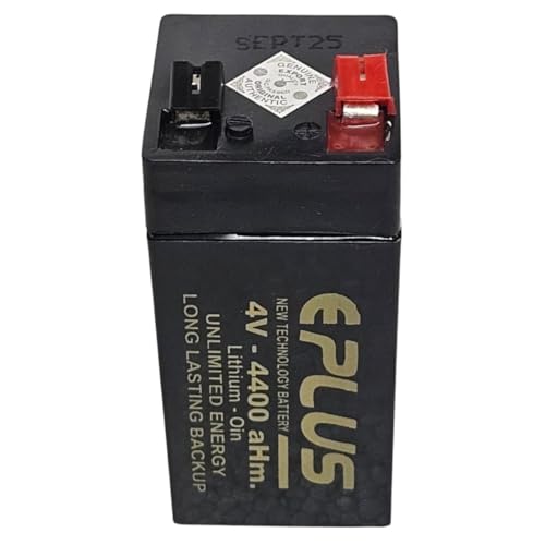 Image of EPLUS 4V 4.4 Ah Lithium Rechargeable Battery with BMS Protection for Toys, LED Lamp, Solar Lantern, Emergency Light, Torch (1, 4.4AH)