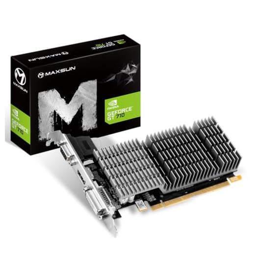 maxsun GEFORCE GT 710 2GB Low Profile Ready Small Form Factor Video Graphics Card GPU Support DirectX12 OpenGL4.5, Low Consumption, VGA, DVI-D, HDMI, HDCP, Fanless Cooling