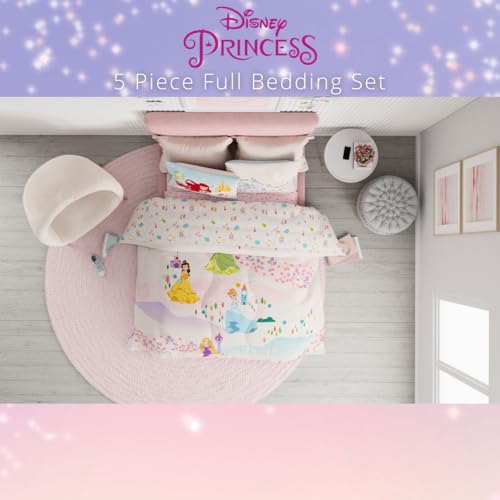 Image of Disney Princess Kids Bedding Super Soft & Cozy Comforter and Sheet Set, Full, (Officially Licensed Product) By Franco