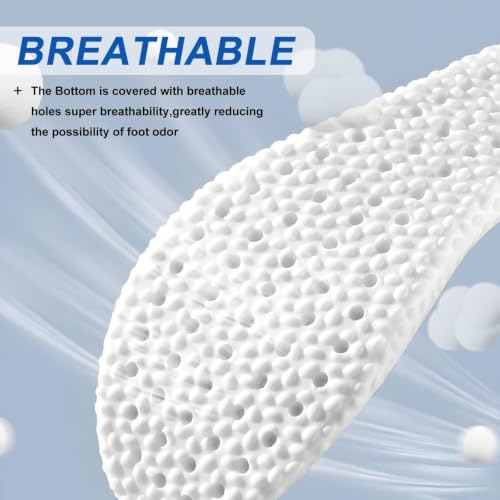 Image of CCSOFTIME 4D Cloud Insoles - Memory Foam Inserts Super Soft Ultra Comfort Shoe Insole, Shock Absorption for Feet Relief Sole Inserts for Men and Women Grey US7-7.5