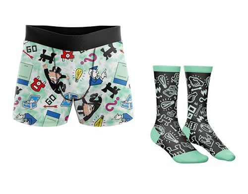 Monopoly mens Lounge Set With Tee & Lounge Pant in Gift Box, Multiple Designs in S, M, L and Xl