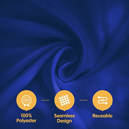 Image of BRILLMAX 10 Pack Navy Blue Tablecloths 60x102 Inch for 6ft Rectangle Tables | 150 GSM Polyester Fabric, 15 inch Standard Drop, Water, Stain & Wrinkle Resistant Cloth Cover for Wedding Reception Banquet Party