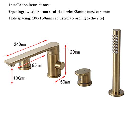 Robinet de baignoire pivotant à grand débit LWX avec bec orientable fluide - 5