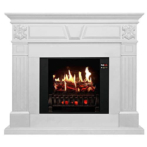 MagikFlame Electric Fireplace with Mantel Athena White 30 Flames