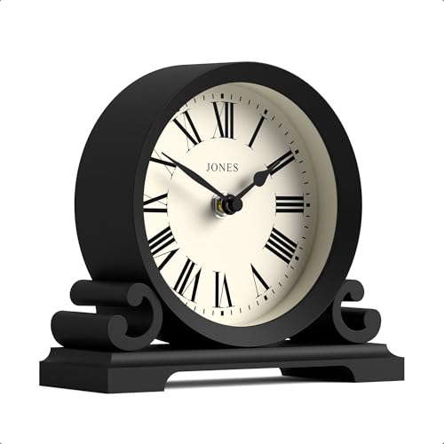 JONES CLOCKS® Saloon Mantel Clock | Small Traditional Double Scroll