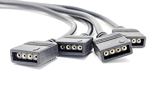 Image of Micro Connectors 1 to 4 RGB Splitter 50 cm Cable / 2-Pack