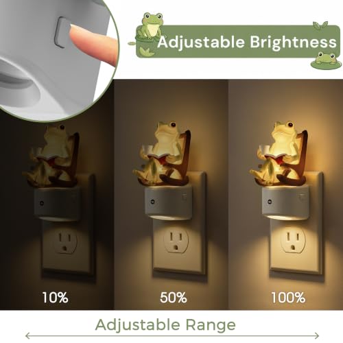Image of L LOHAS LED Plug-in Night Light for Kids, Cute Frog, 3000K Soft White