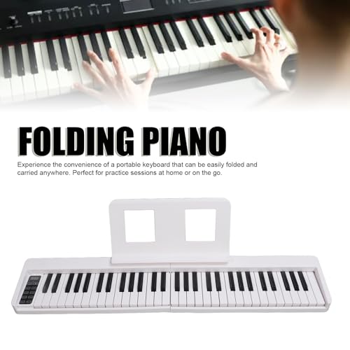 Clavier électronique Pliable, Clavier de Piano Pliable Portable à 61 Touches avec Tons Clairs, Pianos et Claviers, Instruments de Musique (WHITE) - Les Beatles, Paul McCartney, John Lennon, RIngo Starr, George Harrison Clavier électronique Pliable, Clavier de Piano Pliable Portable à 61 Touches avec Tons Clairs, Pianos et Claviers, Instruments de Musique (WHITE) – Image 7