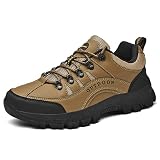 Zapatos de Senderismo de Tiro bajo for Hombre, Ligeros, Transpirables, for Exteriores, Viajes, acampadas, escaladas, Caminatas, Zapatillas for Trail Running(Khaki,EU 40)