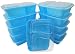 Table To Go 20-Pack Bento Lunch Boxes with Lids (2 Compartment/ 32 oz) | Microwaveable, Dishwasher & Freezer Safe Meal Prep Containers | Reusable Dish Set for Prepping, Portion Control & More (Blue)