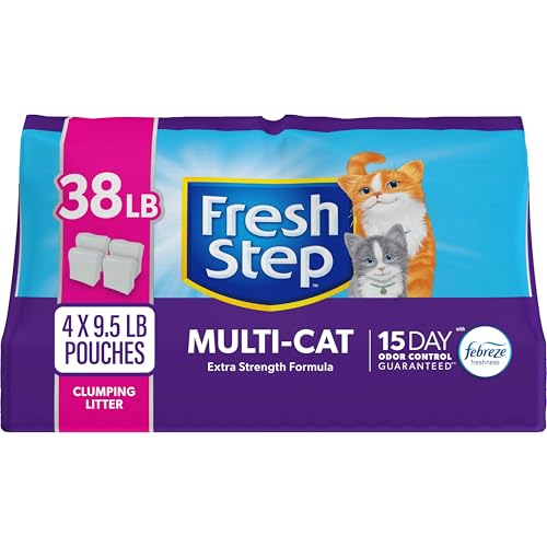 Fresh Step Clumping Cat Litter Multi-Cat Extra Strength Formula W...