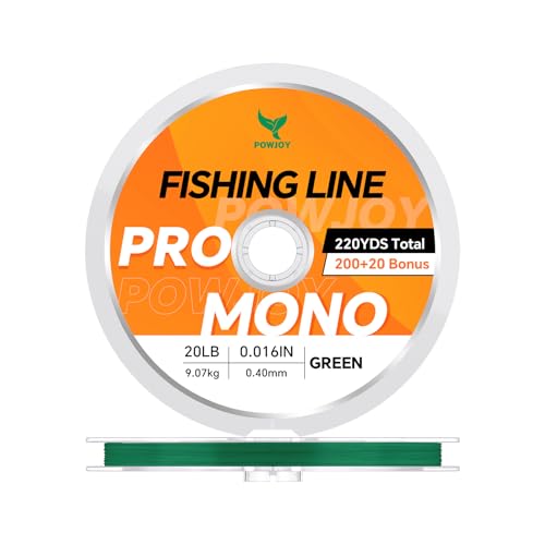 Image of Monofilament Fishing Line with Knot Guide Card, Tangle-Free Snap Ring for No More Mess, Low Memory Smooth Casting Nylon Mono String, 15 /20 /30 /50 /80LB, 220-1050 Yards
