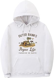 MEDUOLA Outer Banks Sweats à Capuche pour Homme Sweatshirt Pogue Life Sweat Multicolore Imprimé Pullover Hip Pop