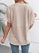 EVALESS Short Sleeve Shirts for Women Trendy Teacher Outfits Ribbed Knit Striped Womens Tops Casual Spring Summer Tops Cute Crewneck Loose Fit Patchwork T Shirts Light Khaki X-Large