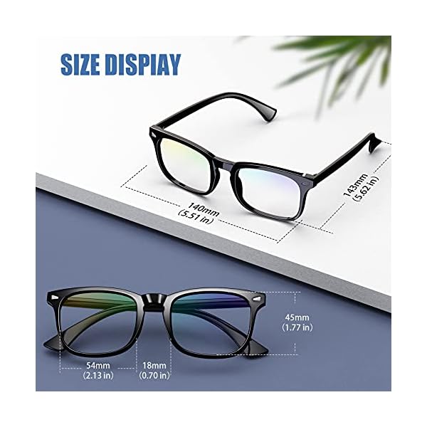 Blaulichtblockierende Brille, 5 Stück, Computerbrille für Damen/Herren, Anti-Überanstrengung der Augen – Bild 3