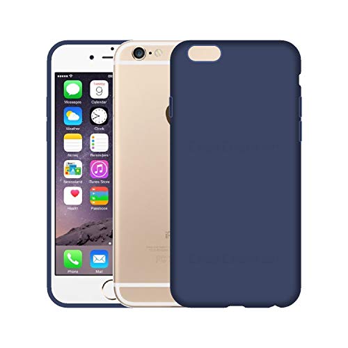 Image of Case Creation Luxurious OG Series for Apple iPhone 6S Case Cover,Anti-Dirty Slim Case Frosted Matte Cute Candy TPU Raised Bezel (Splash of Color) Back Cover for iPhone 6S -Navy Blue