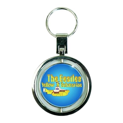 The Beatles Oficial con licencia Yellow Submarine Logo Metal Spinning Keyring